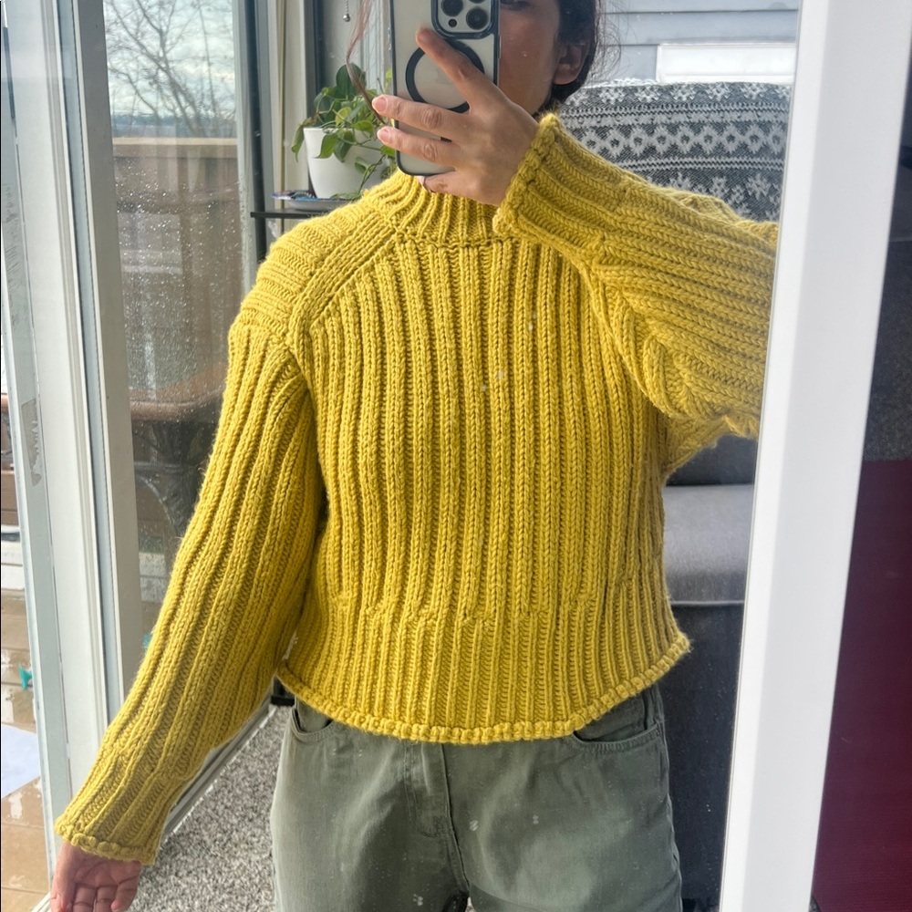H&M Mustard Yellow Cowl Neck Sweater